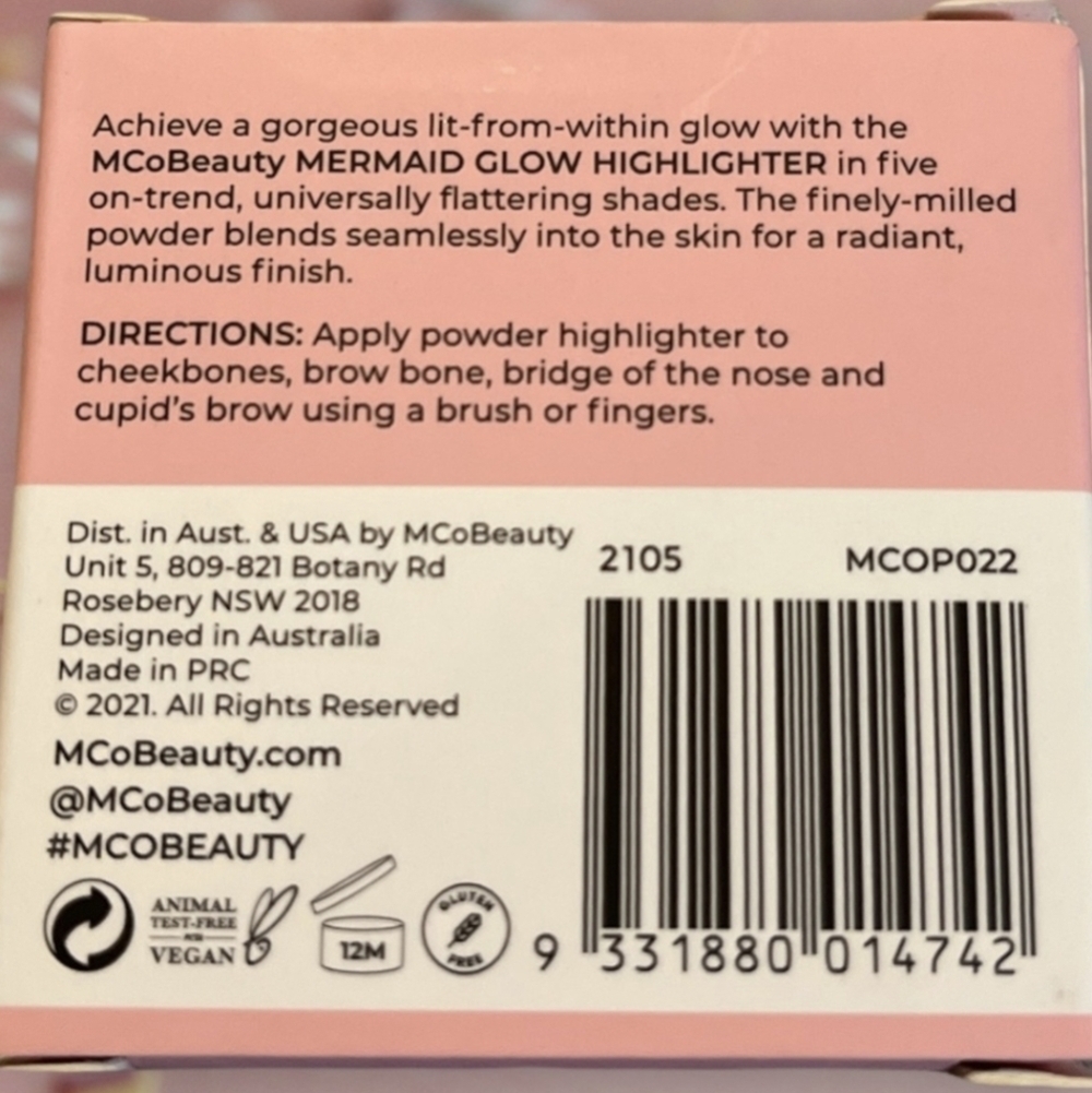 MCoBeauty Mermaid Glow Highlighter (New) 3g 0.1oz NIB - Picture 6 of 13
